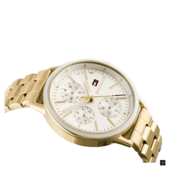 Tommy Hilfiger Women's Watch 1781786, Gold/White, Bracelet -2