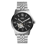 Fossil Men’s Townsman Automatic Stainless Steel Two-Hand Subeye Watch, Color Silver Model ME3107-1