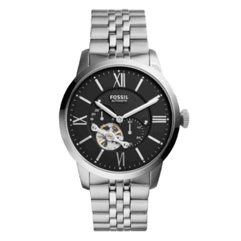 Fossil Men's Townsman Automatic Stainless Steel Two-Hand Subeye Watch, Color Silver Model ME3107-1