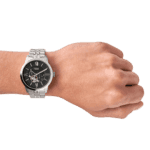 Fossil Men’s Townsman Automatic Stainless Steel Two-Hand Subeye Watch, Color Silver Model ME3107-1