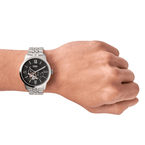 Fossil Men's Townsman Automatic Stainless Steel Two-Hand Subeye Watch, Color Silver Model ME3107-5