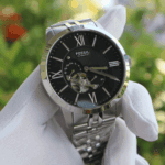 Fossil Men’s Townsman Automatic Stainless Steel Two-Hand Subeye Watch, Color Silver Model ME3107-1