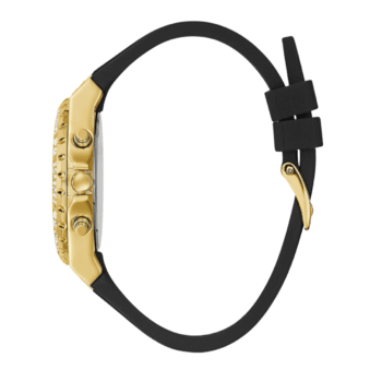 Guess Watch For Women GW0038L - Gold Dial with Black Strap -2