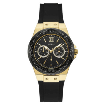 Guess Womens Multi Dial Watch Black Dial Black Strap GW1053L7 -1