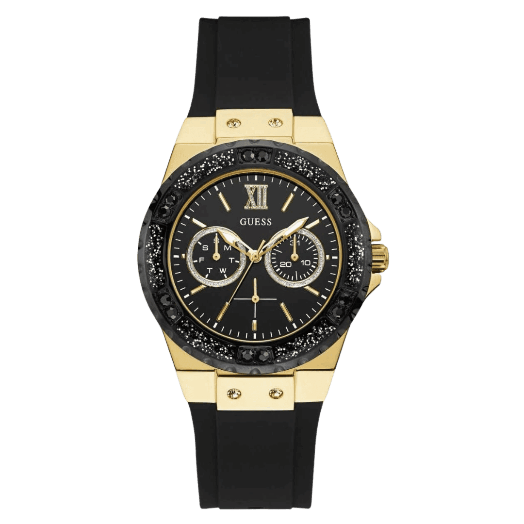 Guess Womens Multi Dial Watch Black Dial Black Strap W1053L7 -1 Guess Womens Multi Dial Watch Black Dial Black Strap GW1053L7 -1
