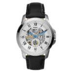 Original Fossil Grant For Men Silver Dial Leather Band Automatic Watch – ME3053-1
