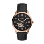 Original Fossil Townsman Automatic Black Leather Watch - ME3170-1