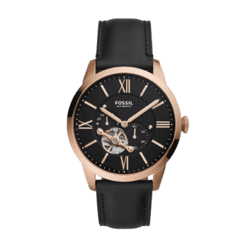Original Fossil Townsman Automatic Black Leather Watch - ME3170-1
