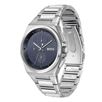 Original Hugo BOSS Chronograph Quartz Watch for Men with Silver Stainless Steel Bracelet - 1514048 -2