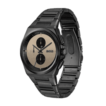 Original Hugo Boss Black Steel Brown Dial Chronograph Men's Watch - 1514043-2