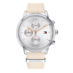 Tommy Hilfiger Blake Women's Silver Dial Leather Band Watch - 1781906-1