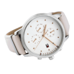 Tommy Hilfiger Blake Women’s Silver Dial Leather Band Watch – 1781906-1