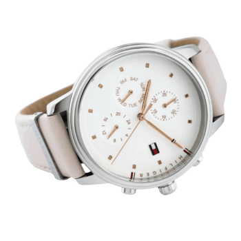 Tommy Hilfiger Blake Women's Silver Dial Leather Band Watch - 1781906-2