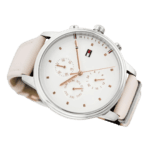 Tommy Hilfiger Blake Women’s Silver Dial Leather Band Watch – 1781906-1