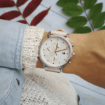 Tommy Hilfiger Blake Women’s Silver Dial Leather Band Watch – 1781906-1