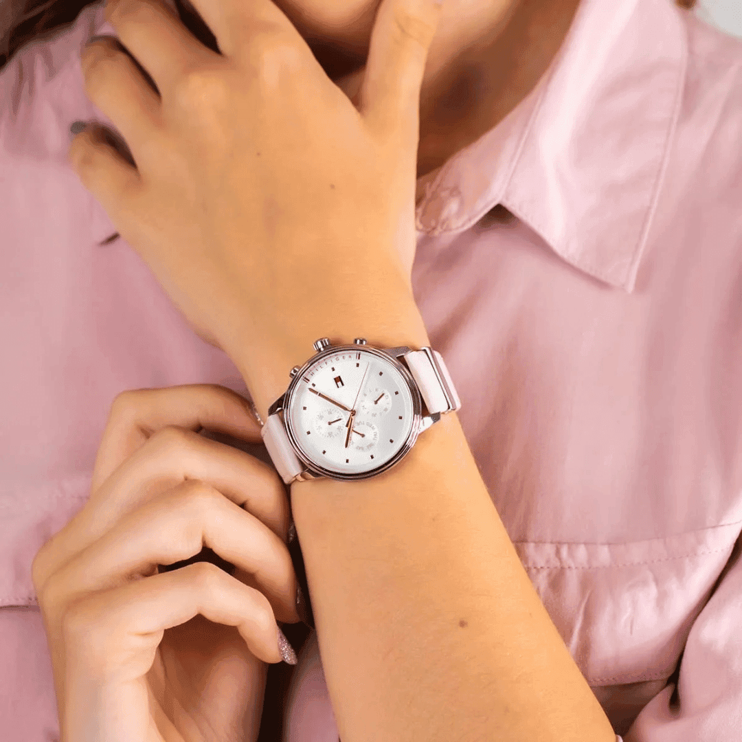 Tommy Hilfiger Blake Women's Silver Dial Leather Band Watch - 1781906-6 Tommy Hilfiger Blake Women's Silver Dial Leather Band Watch - 1781906-6
