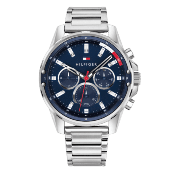 Tommy Hilfiger Men's Analogue Quartz Watch with Stainless Steel Strap with Blue Dial 1791788-1