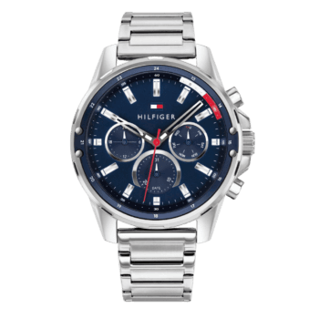 Tommy Hilfiger Men's Analogue Quartz Watch with Stainless Steel Strap with Blue Dial 1791788-1