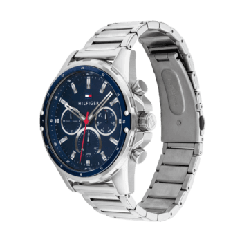 Tommy Hilfiger Men's Analogue Quartz Watch with Stainless Steel Strap with Blue Dial 1791788-2