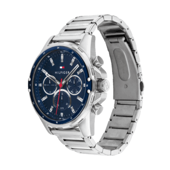Tommy Hilfiger Men's Analogue Quartz Watch with Stainless Steel Strap with Blue Dial 1791788-2