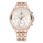 Tommy Hilfiger Watch for Women, Quartz Movement, Analog Display, Gold Gold Strap-1781978-1