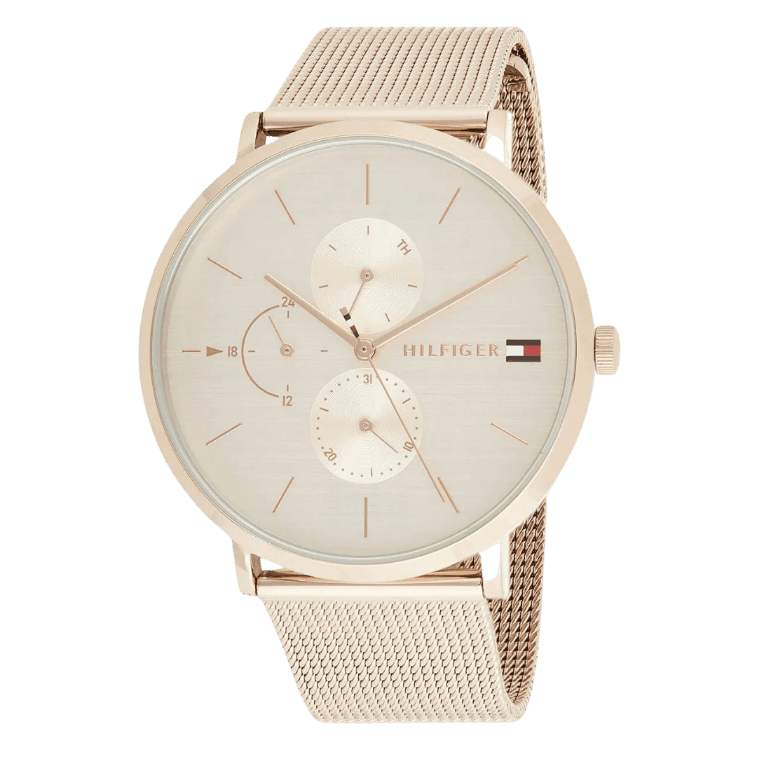Tommy Hilfiger Womens Multi dial Quartz Watch with Rose Gold Strap 1781944-1