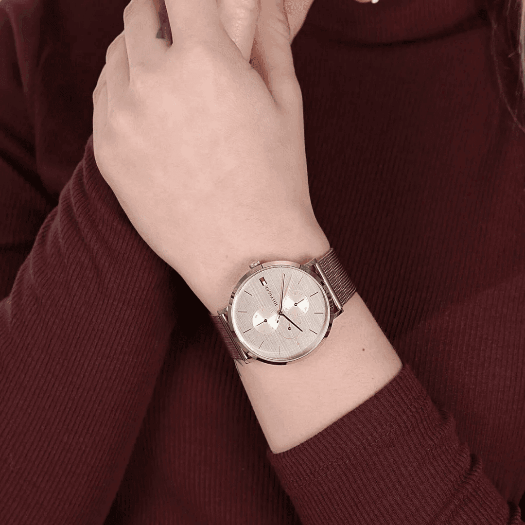 Tommy Hilfiger Womens Multi dial Quartz Watch with Rose Gold Strap 1781944-4