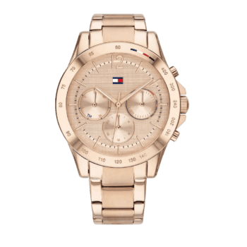 Tommy Hilfiger Women's Watch 1782197 - Rose Gold Dial with Rose Gold Steel Belt-1