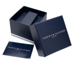 Original Tommy Hilfiger Trent For Men Black Dial Stainless Steel Band Chronograph Watch 1791054-46mm-1