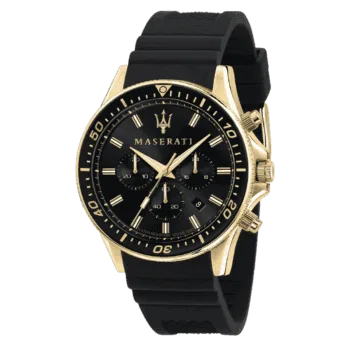 Maserati Men's Sfida R8871640001 Black Silicone Quartz Fashion Watch-1