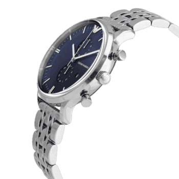 Original Emporio Armani AR1648 Men's Stainless Steel Analog Watch Blue Dial -2