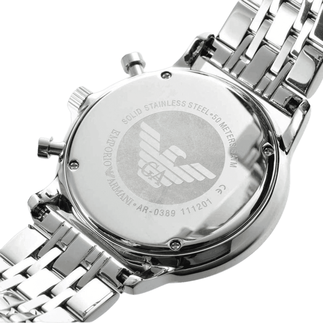 Original Emporio Armani Classic For Men - Analog Stainless Steel Band Watch - AR0389 -2 Original Emporio Armani Classic For Men - Analog Stainless Steel Band Watch - AR0389 -2