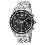 Original Emporio Armani Dress Watch For Men Analog Stainless Steel Black Dial – AR5988 -1
