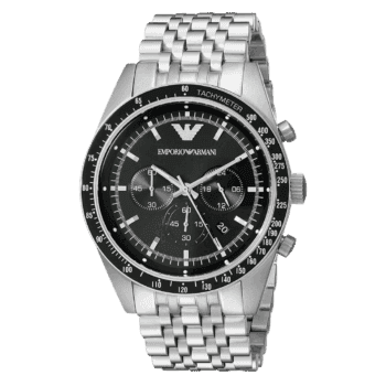 Original Emporio Armani Dress Watch For Men Analog Stainless Steel Black Dial - AR5988 -2