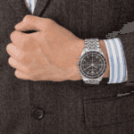 Original Emporio Armani Dress Watch For Men Analog Stainless Steel Black Dial – AR5988 -1