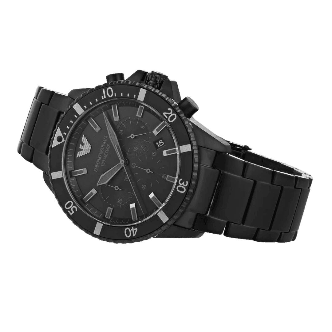 Original Emporio Armani Emporio Armani Chronograph Black Stainless Steel Watch AR11363 -3 Original Emporio Armani Emporio Armani Chronograph Black Stainless Steel Watch AR11363 -3