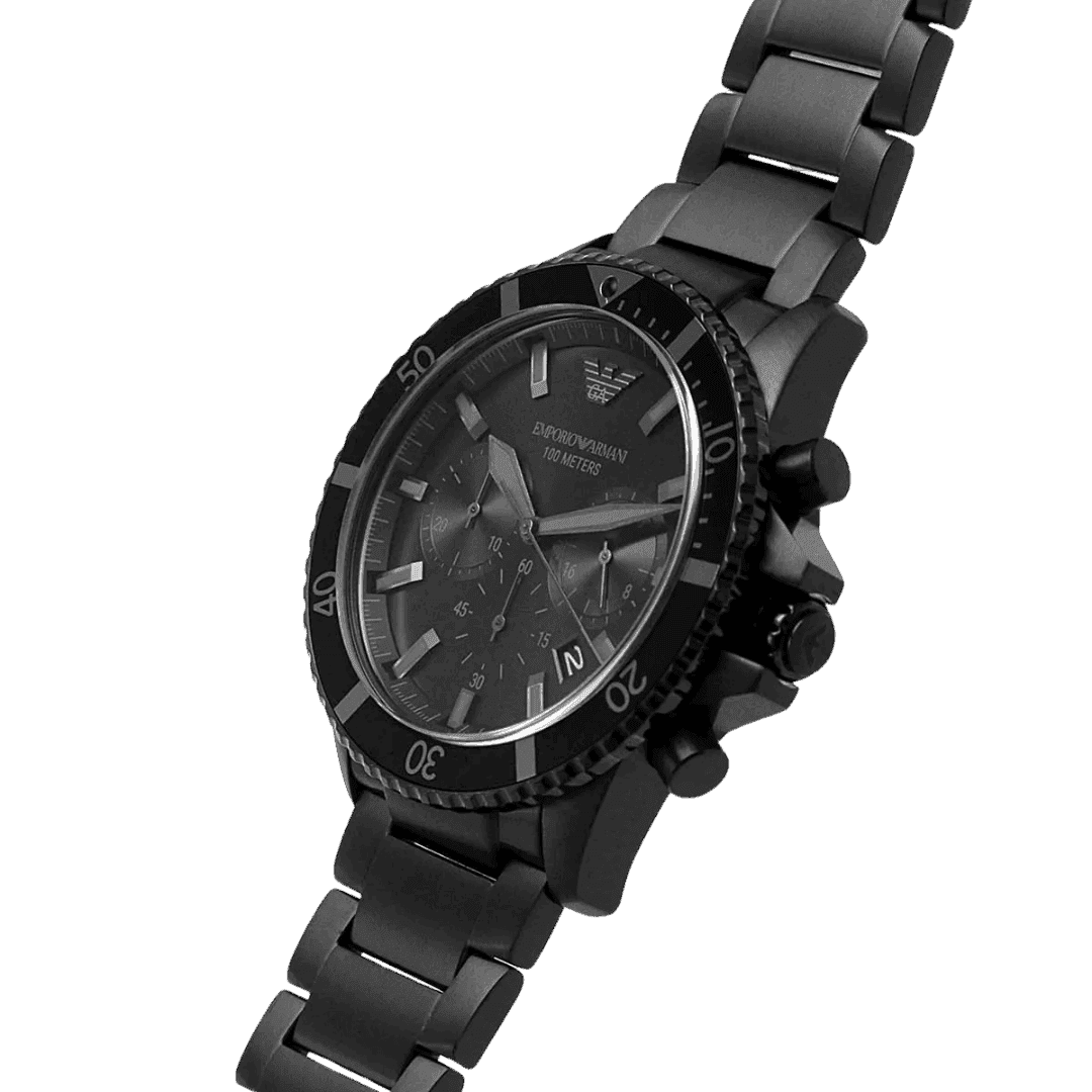Original Emporio Armani Emporio Armani Chronograph Black Stainless Steel Watch AR11363 -4 Original Emporio Armani Emporio Armani Chronograph Black Stainless Steel Watch AR11363 -4