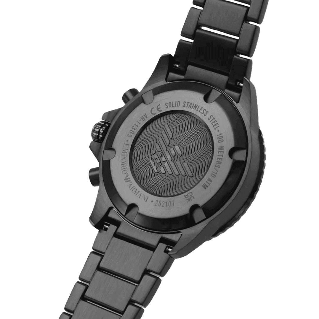Original Emporio Armani Emporio Armani Chronograph Black Stainless Steel Watch AR11363 -5 Original Emporio Armani Emporio Armani Chronograph Black Stainless Steel Watch AR11363 -5