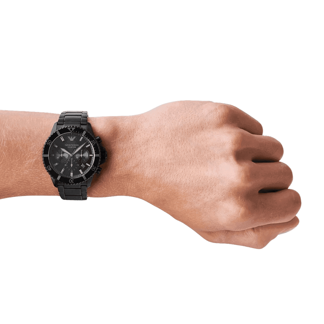 Original Emporio Armani Emporio Armani Chronograph Black Stainless Steel Watch AR11363 -8 Original Emporio Armani Emporio Armani Chronograph Black Stainless Steel Watch AR11363 -8
