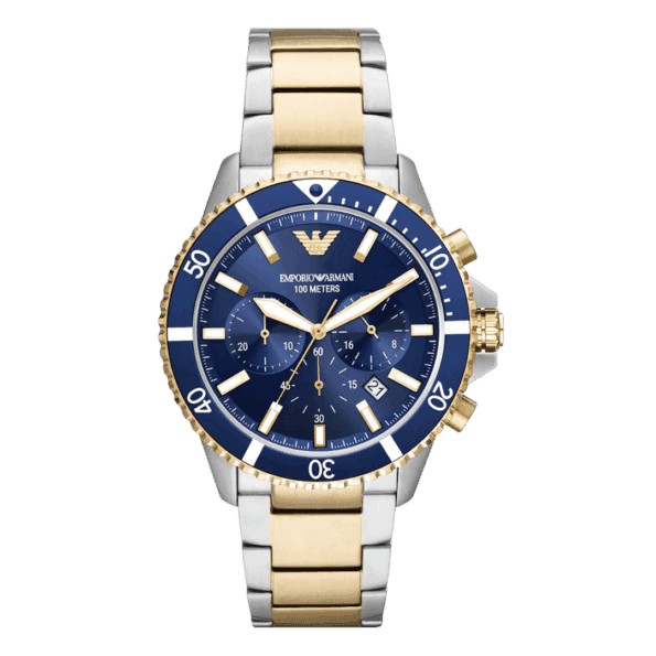 Original Emporio Armani KORANZ AR11362 Chronograph Analog Watch for Men Blue Dail -1