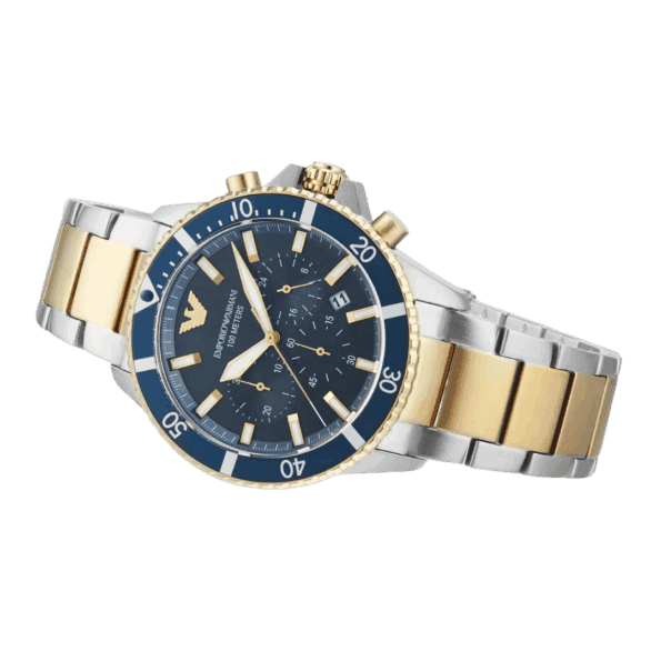 Original Emporio Armani KORANZ AR11362 Chronograph Analog Watch for Men Blue Dail -3