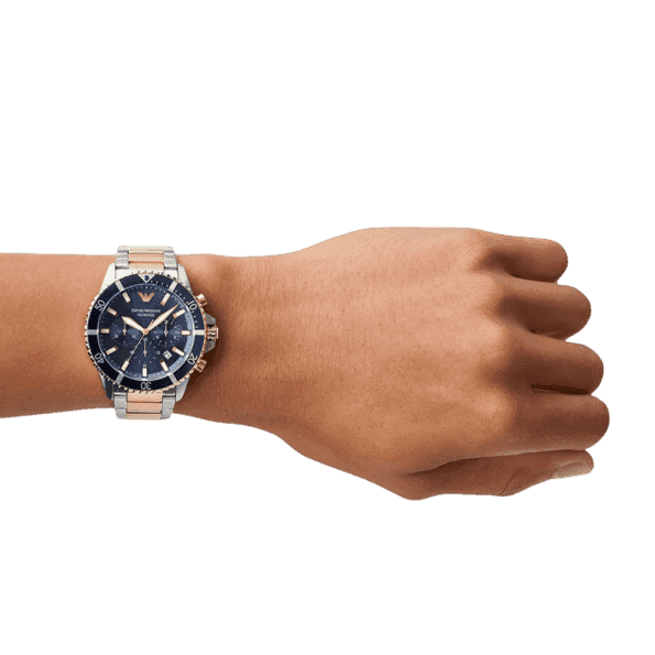 Original Emporio Armani KORANZ AR11362 Chronograph Analog Watch for Men Blue Dail -7