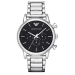 Original Emporio Armani Luigi Men’s Stainless Steel Band Watch – Black Dial – AR1894-1