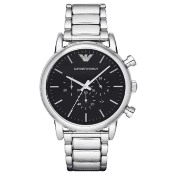 Original Emporio Armani Luigi Men's Stainless Steel Band Watch - Black Dial - AR1894-1