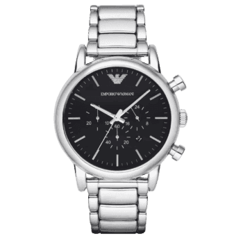 Original Emporio Armani Luigi Men's Stainless Steel Band Watch - Black Dial - AR1894-1
