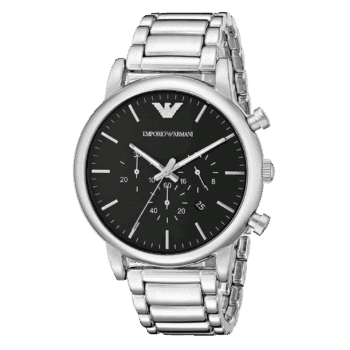 Original Emporio Armani Luigi Men's Stainless Steel Band Watch - Black Dial - AR1894-2