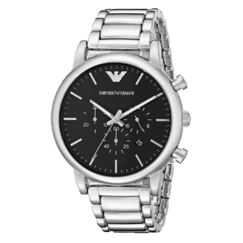 Original Emporio Armani Luigi Men's Stainless Steel Band Watch - Black Dial - AR1894-2
