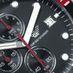 Original Emporio Armani Men’S Black Dial Stainless Steel Band Chronograph Watch AR5855 -1