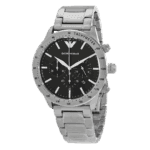 Original Emporio Armani Men’s Black Dial Stainless Steel Analog Watch AR11241 -1