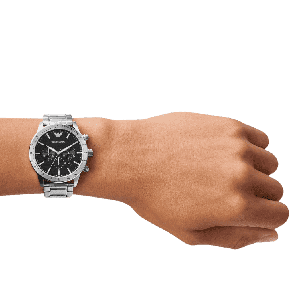 Original Emporio Armani Men's Black Dial Stainless Steel Analog Watch AR11241 -6 Original Emporio Armani Men's Black Dial Stainless Steel Analog Watch AR11241 -6